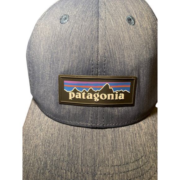 Patagonia Hat‎ Men Women Baseball Cap Blue Denim Chambray Adjustable Strap Logo - Picture 5 of 9